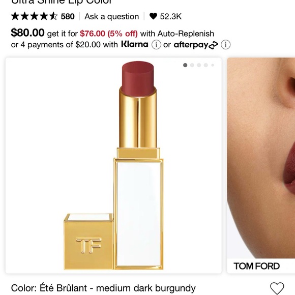 Tom Ford Other - Tom Ford Lip Color Ultra Shine Lipstick, 27 Ete Brulant, BNIB